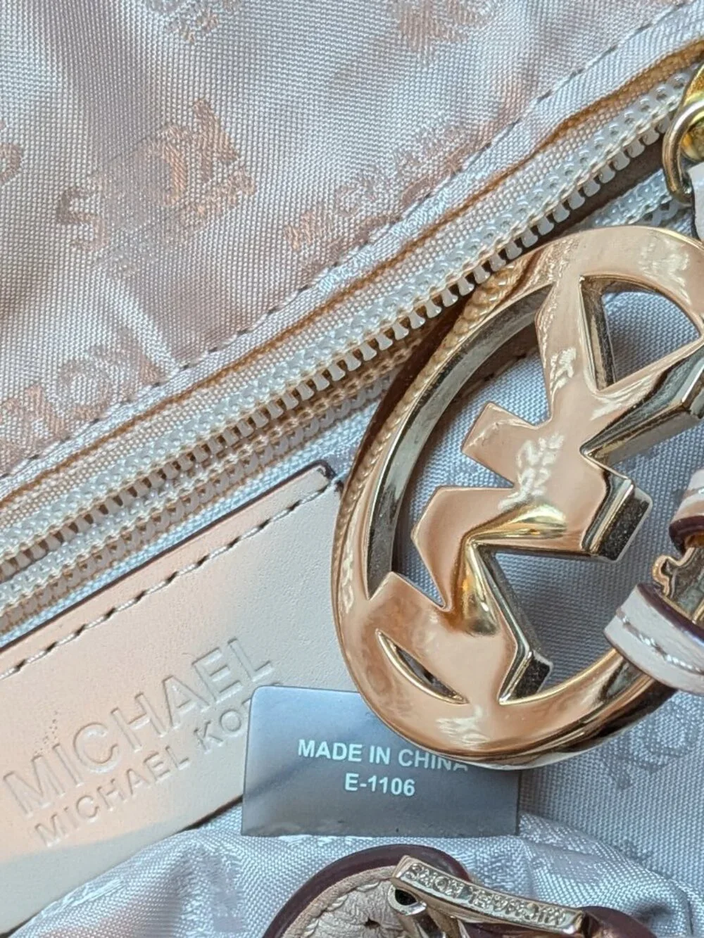 Michael Kors Shoulder Bag Logo Tote Brown 14”x14”x4”